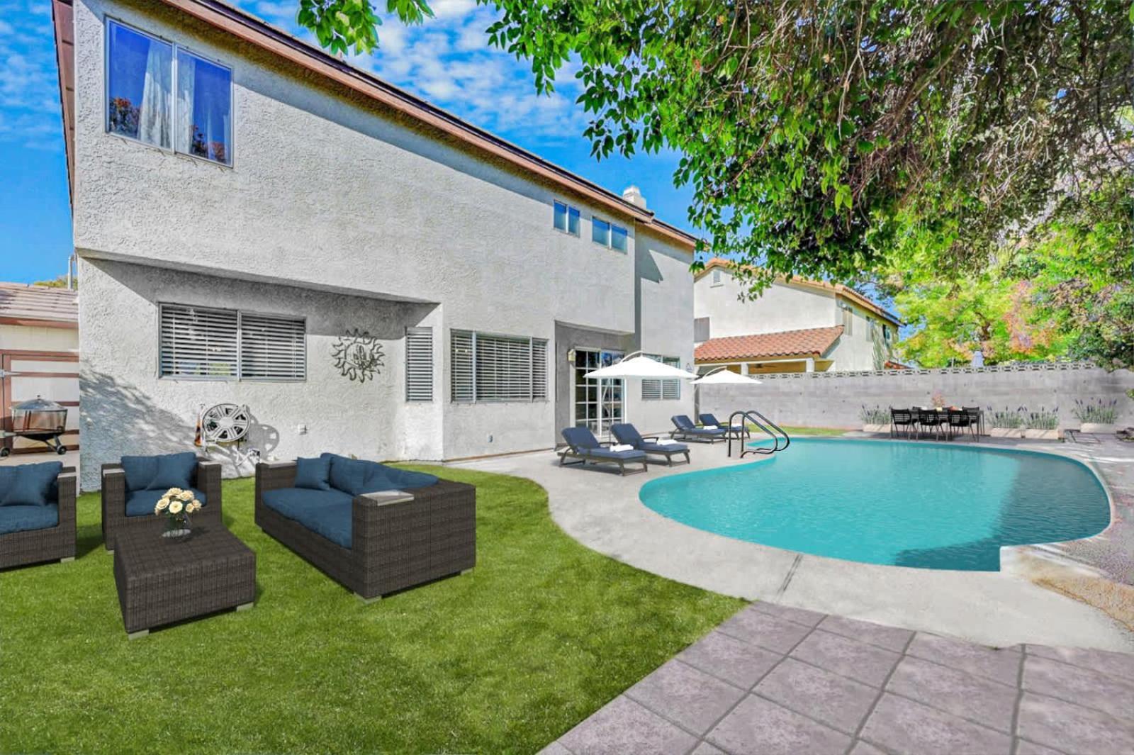Bright Fun Spacious Home With Pool Las Vegas Eksteriør billede